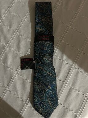 Hi-Density Teal Paisley Tie - Men's Accessory